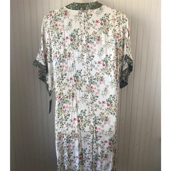 VINCE CAMUTO Retail $162 Picadilly Garden Kimono MIDI Cover Up L - Picture 4 of 7